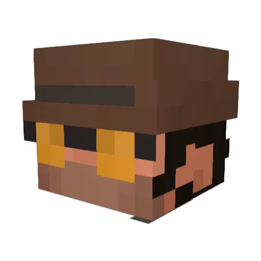 Arrowboye Minecraft avatar head, 3D render