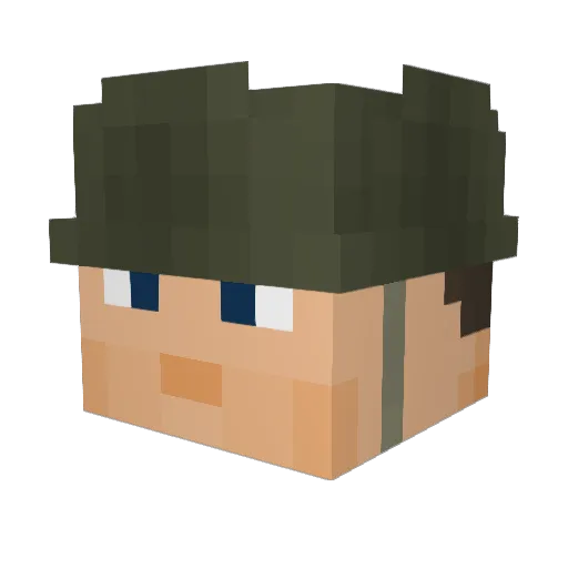 Arrowmcd2 Minecraft avatar head, 3D render