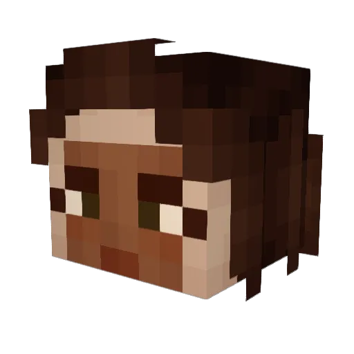 Arroxic Minecraft avatar head, 3D render