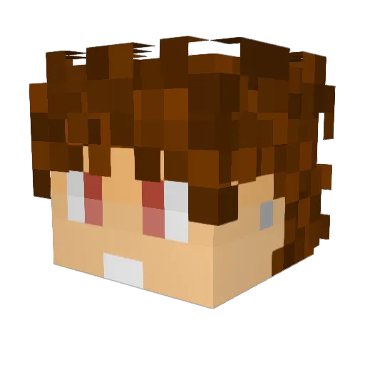 ArrozDoce01 Minecraft avatar head, 3D render