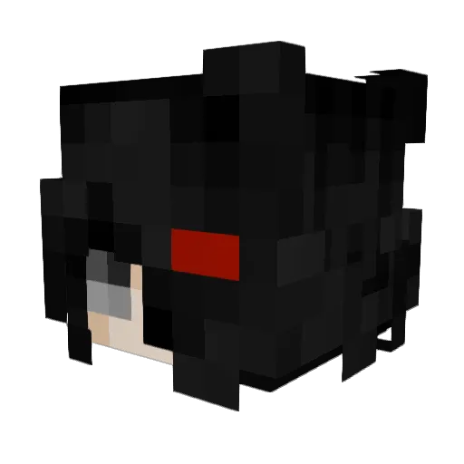 Arrumada Minecraft avatar head, 3D render