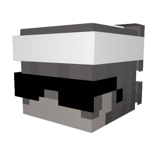 Arrxgant Minecraft avatar head, 3D render