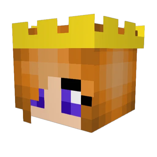 Arryella Minecraft avatar head, 3D render
