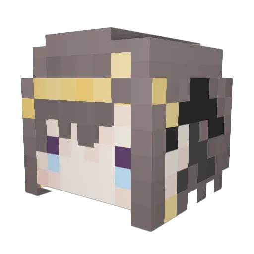 Arryn1a Minecraft avatar head, 3D render