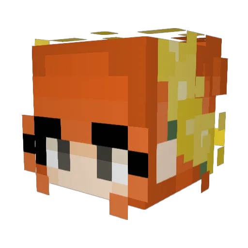 Arrzarr Minecraft avatar head, 3D render