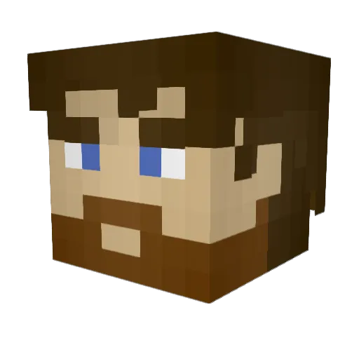 Ars Minecraft avatar head, 3D render