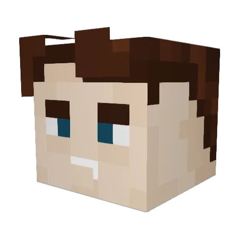 ArsPaulina Minecraft avatar head, 3D render