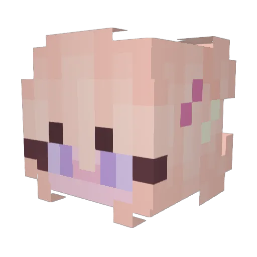 Arsana147 Minecraft avatar head, 3D render