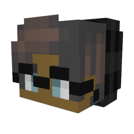 Arsearly Minecraft avatar head, 3D render
