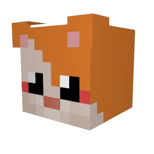 Arsheru Minecraft avatar head, 3D render