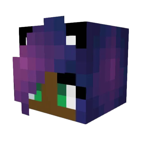 Arskazess Minecraft avatar head, 3D render
