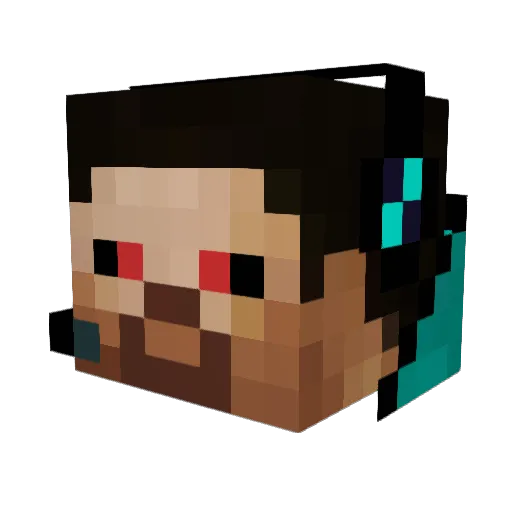 Arsmen Minecraft avatar head, 3D render