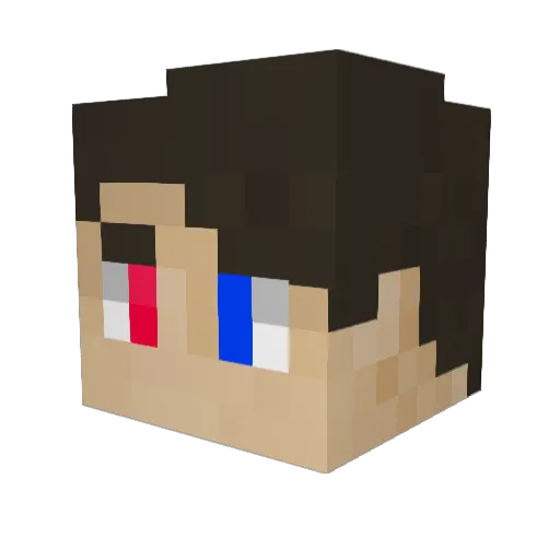 ArsneLupin Minecraft avatar head, 3D render