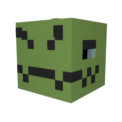 ArsonEel Minecraft avatar head, 3D render