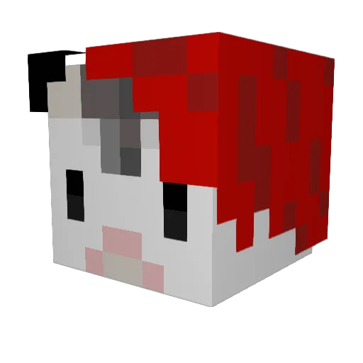 ArsonPosm Minecraft avatar head, 3D render