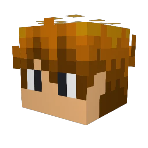 ArsonTheHooman Minecraft avatar head, 3D render