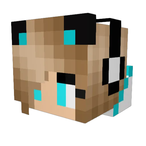 Arsroc Minecraft avatar head, 3D render