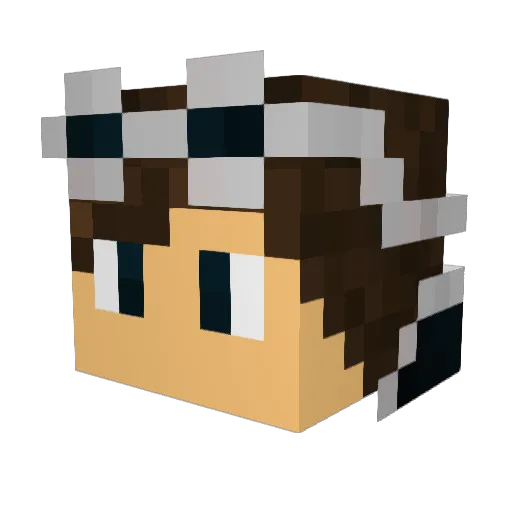 Arsuro Minecraft avatar head, 3D render