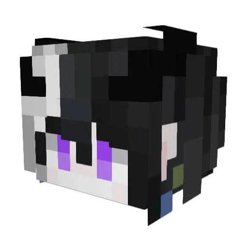 ArsynCosNB Minecraft avatar head, 3D render