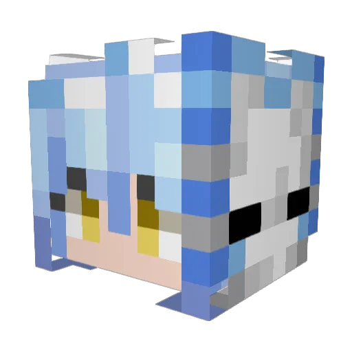 Art1_VA Minecraft avatar head, 3D render