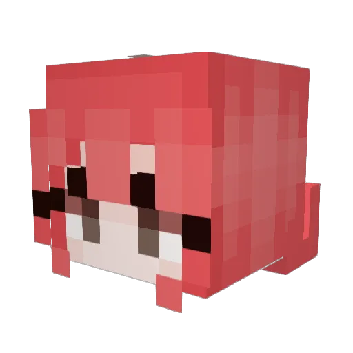 Art1cy Minecraft avatar head, 3D render