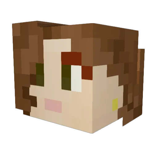 Art3misery Minecraft avatar head, 3D render