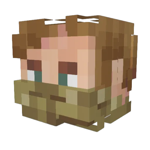 Art4way Minecraft avatar head, 3D render