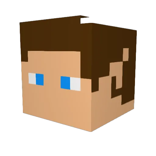 ArtAR12 Minecraft avatar head, 3D render