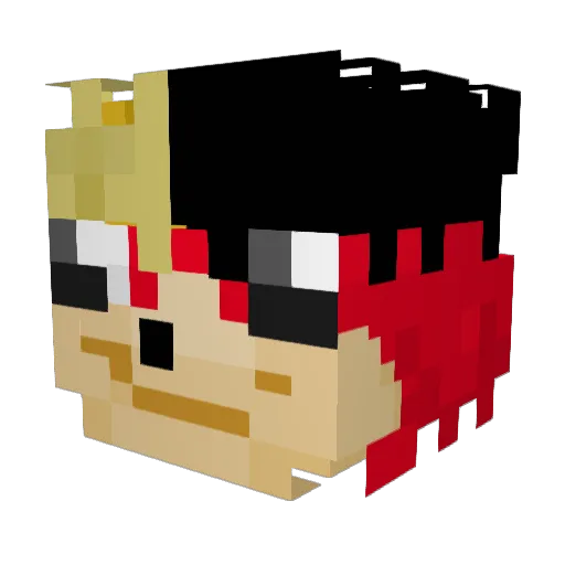 ArtBird Minecraft avatar head, 3D render