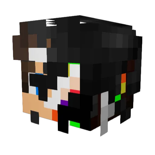 ArtChang Minecraft avatar head, 3D render