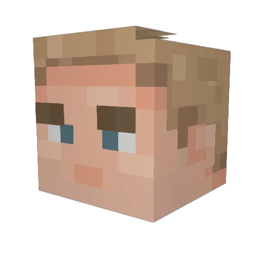 ArtCoffins Minecraft avatar head, 3D render