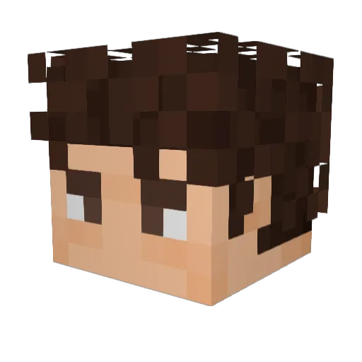 ArtDEN6 Minecraft avatar head, 3D render
