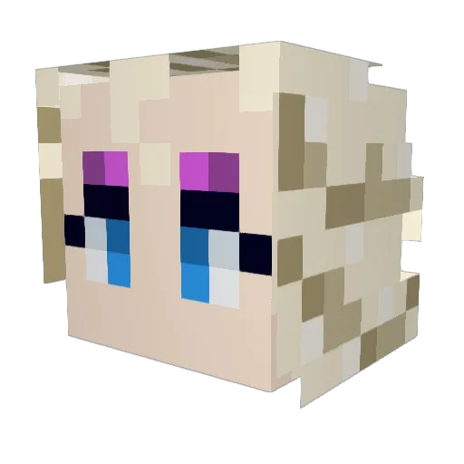 ArtExpert Minecraft avatar head, 3D render
