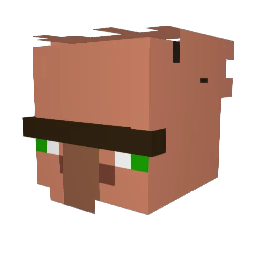ArtPrav Minecraft avatar head, 3D render