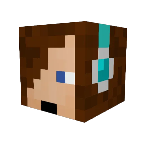 ArtSketch Minecraft avatar head, 3D render