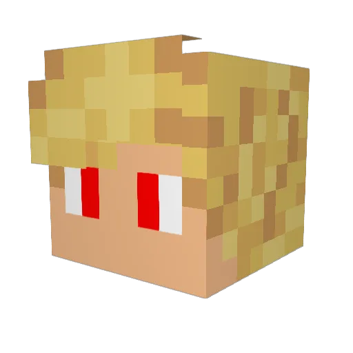 Arta0 Minecraft avatar head, 3D render