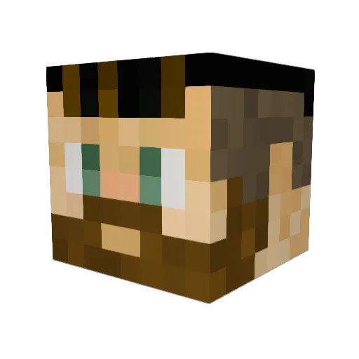 Artaevis Minecraft avatar head, 3D render