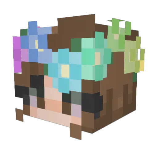 Artafly Minecraft avatar head, 3D render