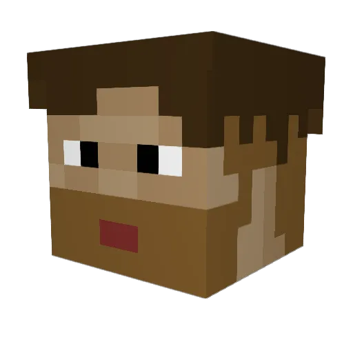 Artakcb Minecraft avatar head, 3D render
