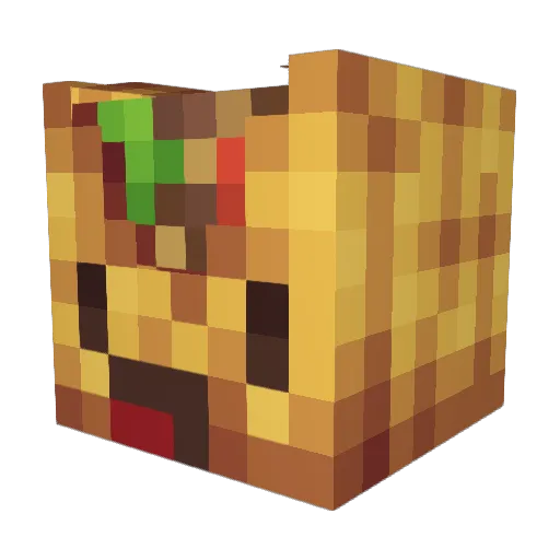 Artapoke Minecraft avatar head, 3D render