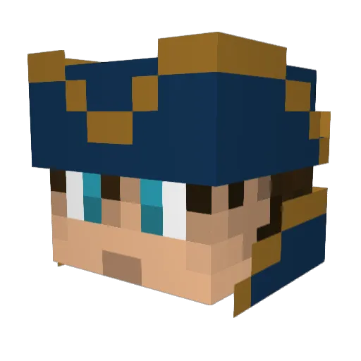Artare Minecraft avatar head, 3D render