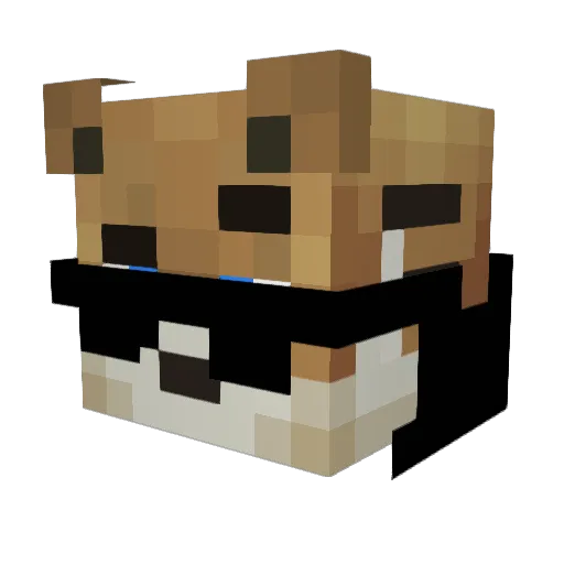 Artdragondream Minecraft avatar head, 3D render