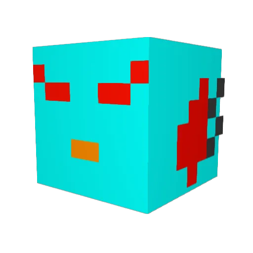 Arteden Minecraft avatar head, 3D render