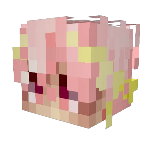 Artedite Minecraft avatar head, 3D render