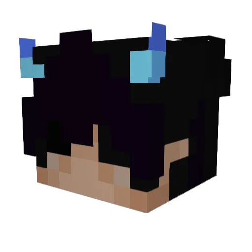 Arteekur Minecraft avatar head, 3D render