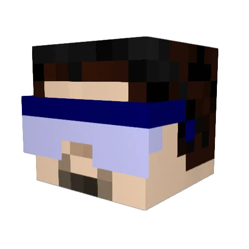 Artellos Minecraft avatar head, 3D render