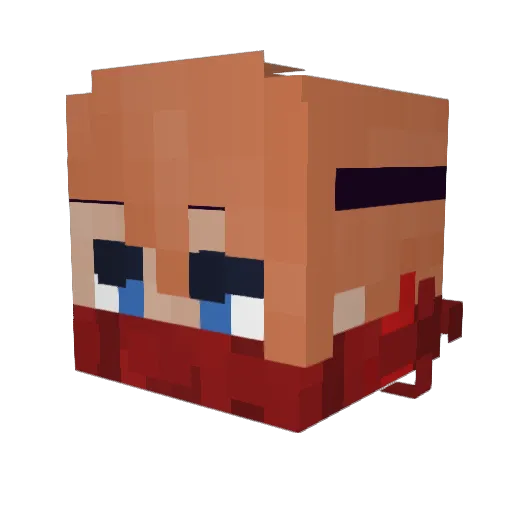 Artem229p Minecraft avatar head, 3D render