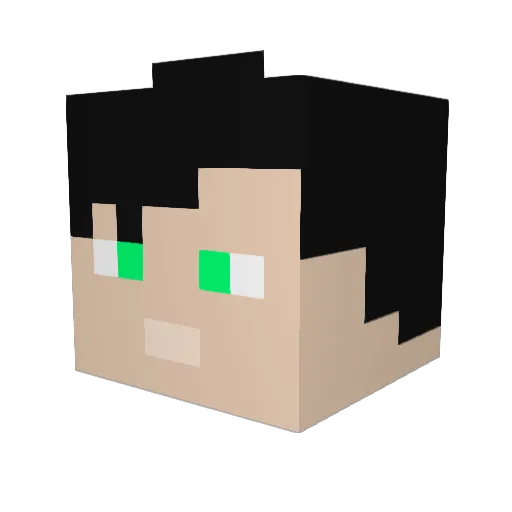 ArtemEm Minecraft avatar head, 3D render