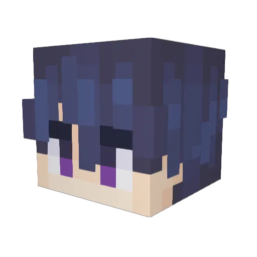 ArtemWing Minecraft avatar head, 3D render