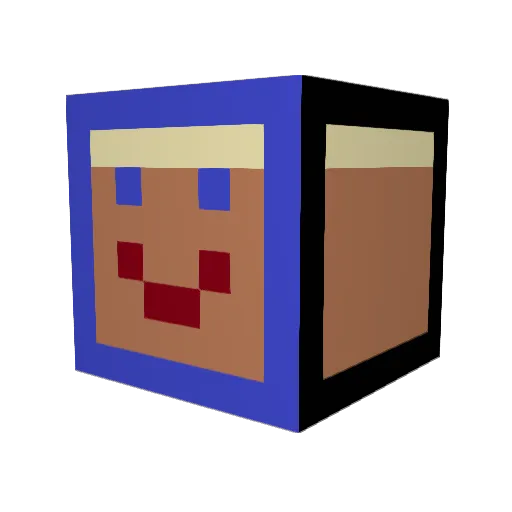 ArtemijDash Minecraft avatar head, 3D render